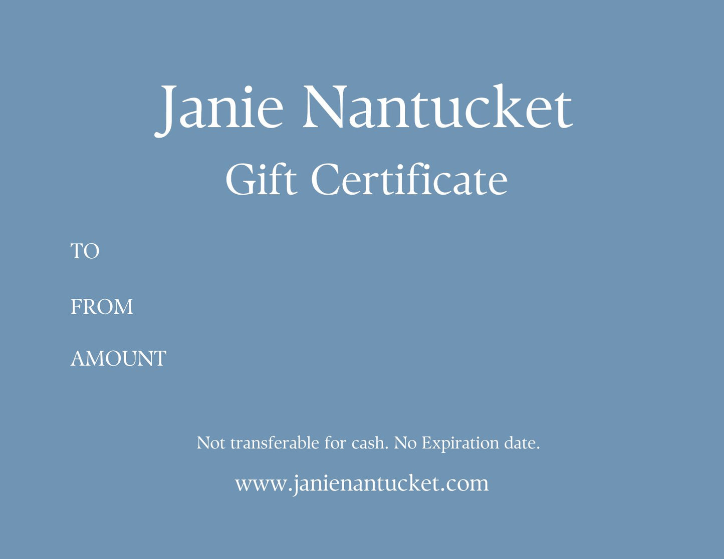 Janie Nantucket Gift Card